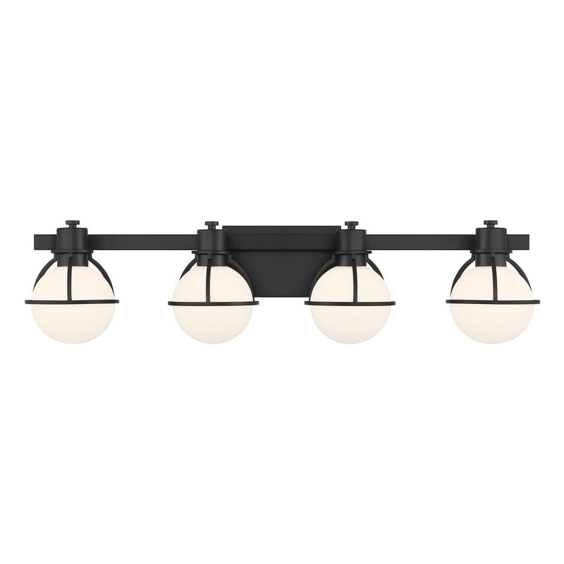 Savoy House 8-1060-4-BK Four Light Bathroom Vanity, Matte Black