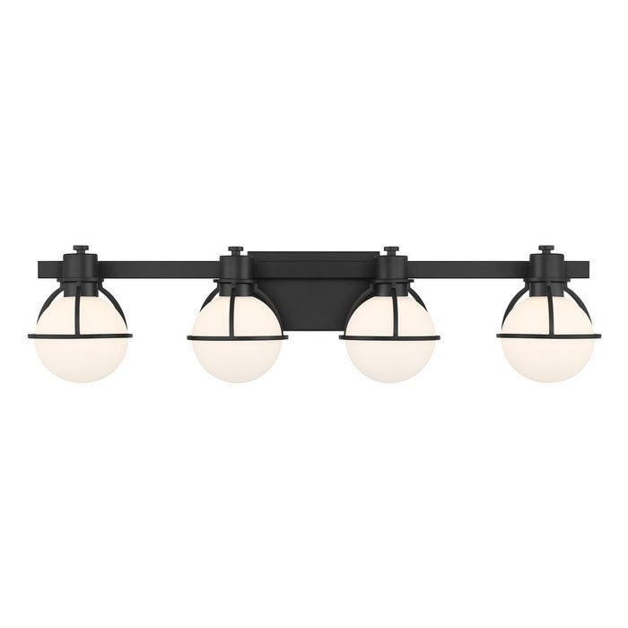 Savoy House 8-1060-4-BK Four Light Bathroom Vanity, Matte Black