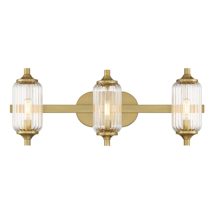 Savoy House 8-3024-3-322 Three Light Bathroom Vanity, Warm Brass