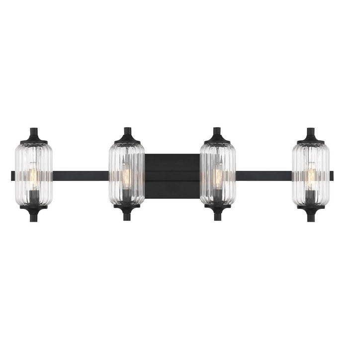 Savoy House 8-3024-4-BK Four Light Bathroom Vanity, Matte Black
