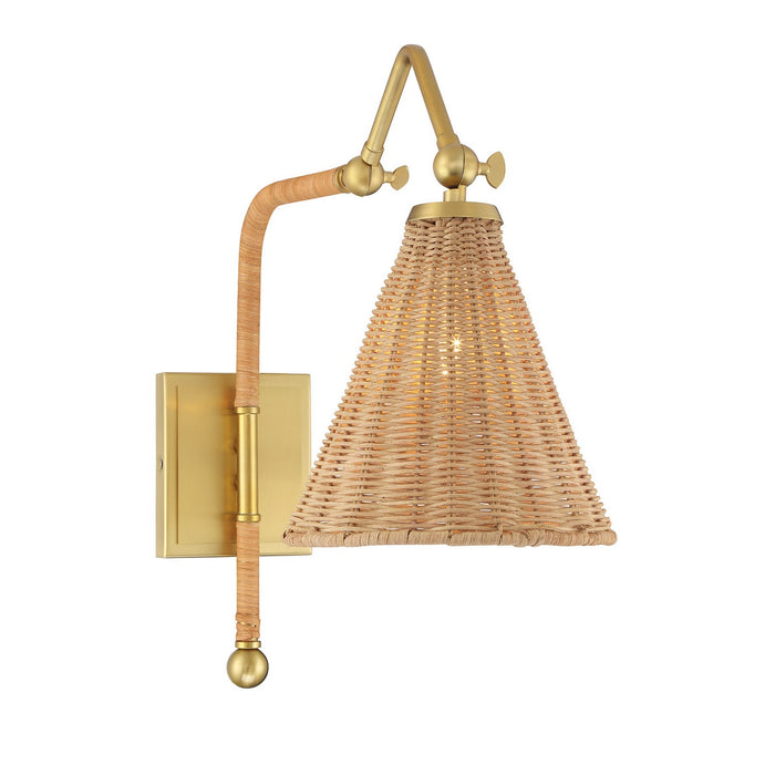 Savoy House 9-1499-1-322 One Light Wall Sconce, Warm Brass