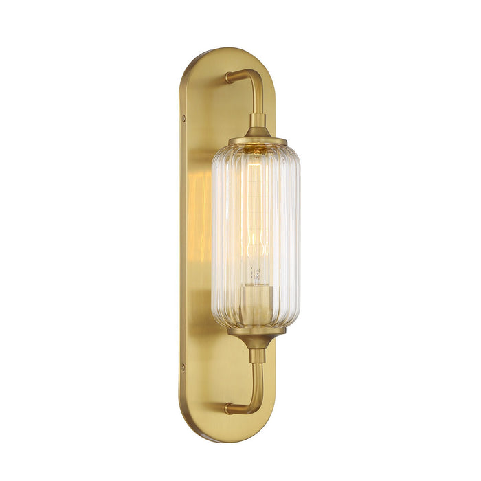 Savoy House 9-3024-1-322 One Light Wall Sconce, Warm Brass