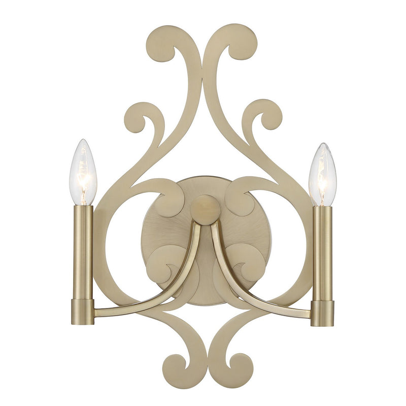 Savoy House 9-6094-2-127 Two Light Wall Sconce, Noble Brass