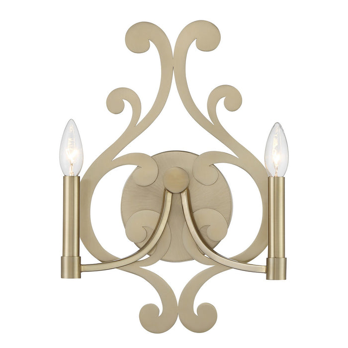 Savoy House 9-6094-2-127 Two Light Wall Sconce, Noble Brass