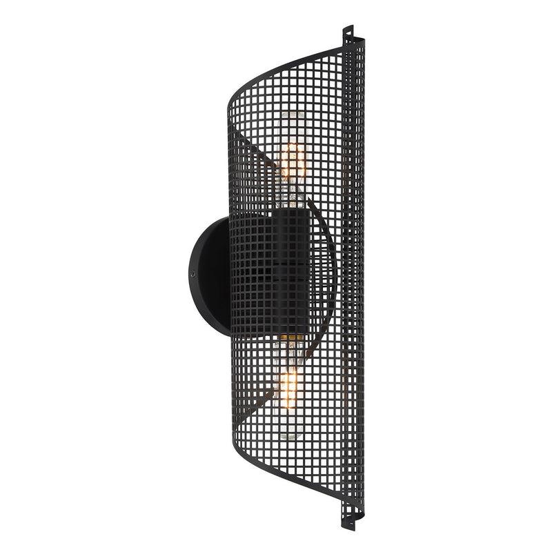 Savoy House 9-8030-2-89 Two Light Wall Sconce, Matte Black