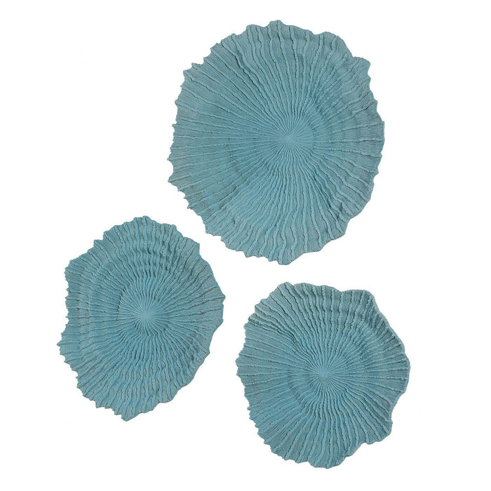 Uttermost 04378 Wall Decor Set/3, Ocean Blue