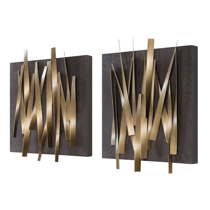 Uttermost 04382 Wall Decor Set/2, Antique Gold