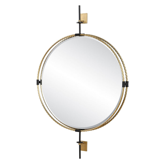 Uttermost 08215 Mirror, Antique Brass