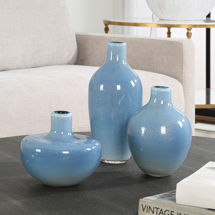 Uttermost 18192 Vases Set/3, Blue