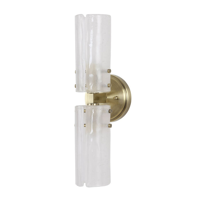 Uttermost 22588 Two Light Wall Sconce, Antique Brass