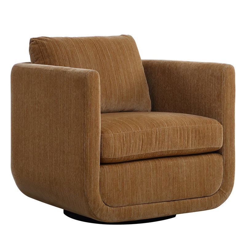 Uttermost 23878 Swivel Chair, Ginger