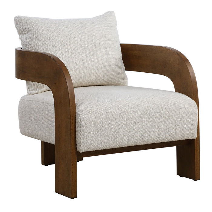 Uttermost 23880 Accent Chair, Walnut Stained Oak