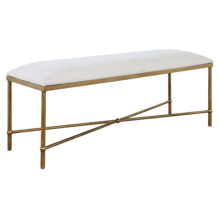 Uttermost 23886 Bench, Antique Gold