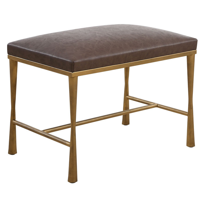 Uttermost 23893 Bench, Antiqued Gold