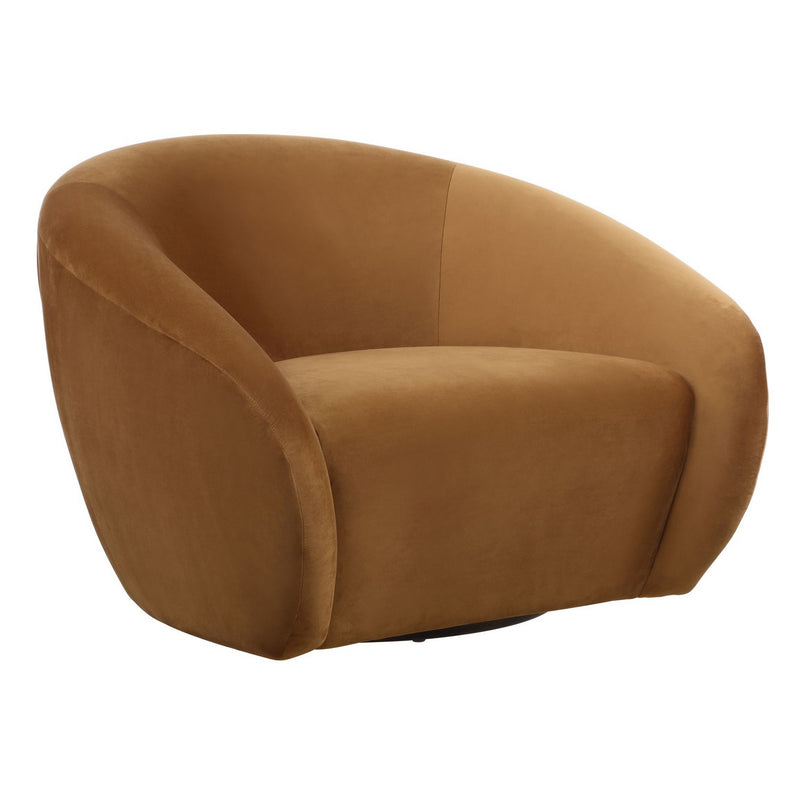 Uttermost 23898 Swivel Chair, Hazelnut