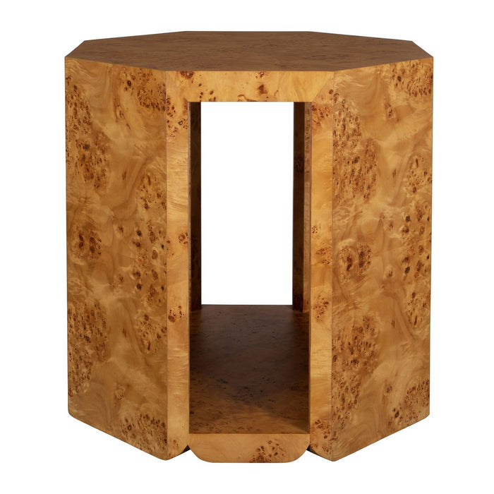 Uttermost 24382 Side Table, Natural Poplar Burl