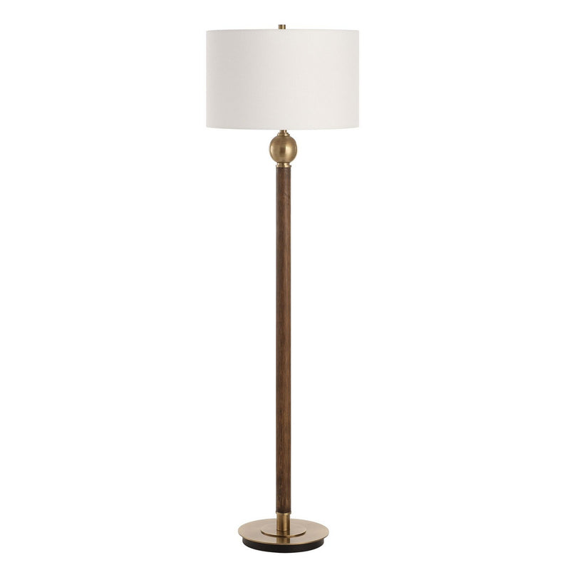Uttermost 30448 One Light Floor Lamp, Dark Oak Wood