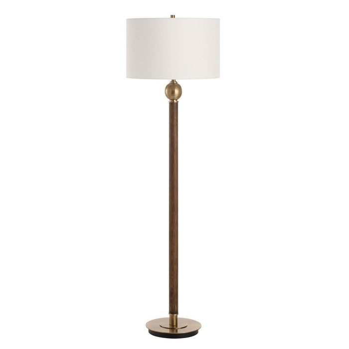 Uttermost 30448 One Light Floor Lamp, Dark Oak Wood