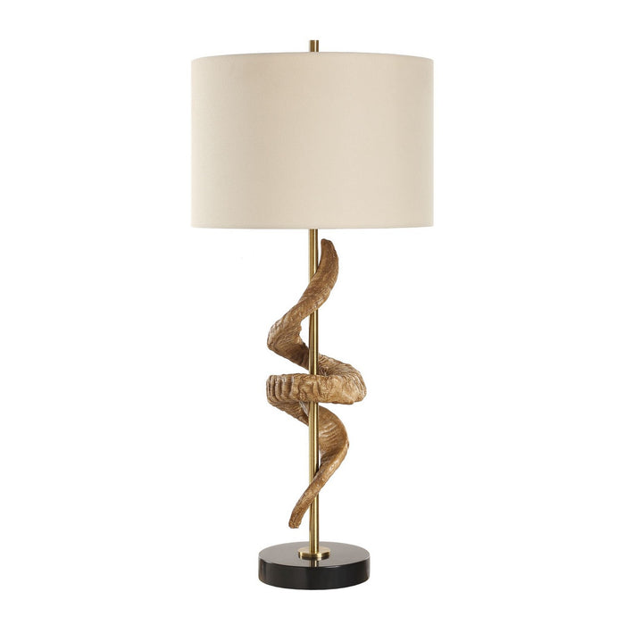 Uttermost 30456 One Light Table Lamp, Antique Brass