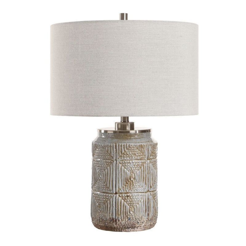Uttermost 30464 One Light Table Lamp, Brushed Nickel