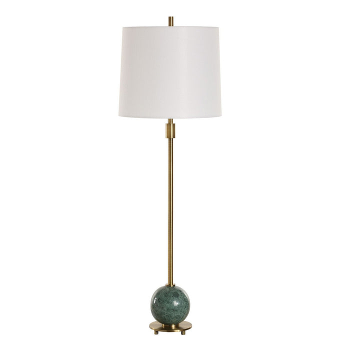 Uttermost 30466 One Light Buffet Lamp, Brushed Brass