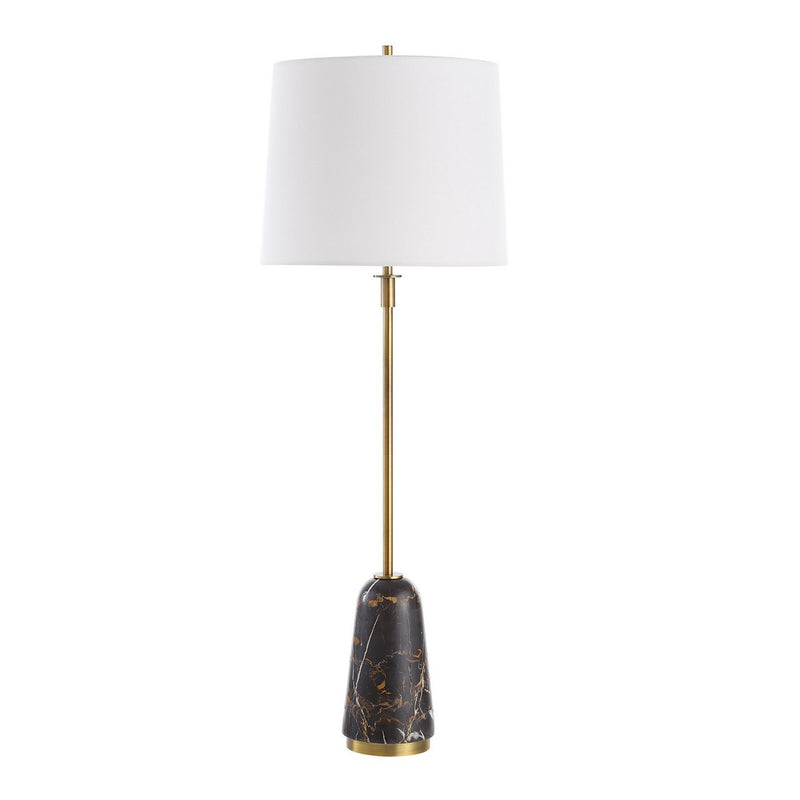 Uttermost 30467 One Light Buffet Lamp, Brushed Brass