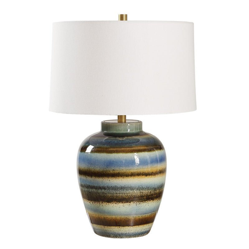 Uttermost 30493 One Light Table Lamp, Antique Brass
