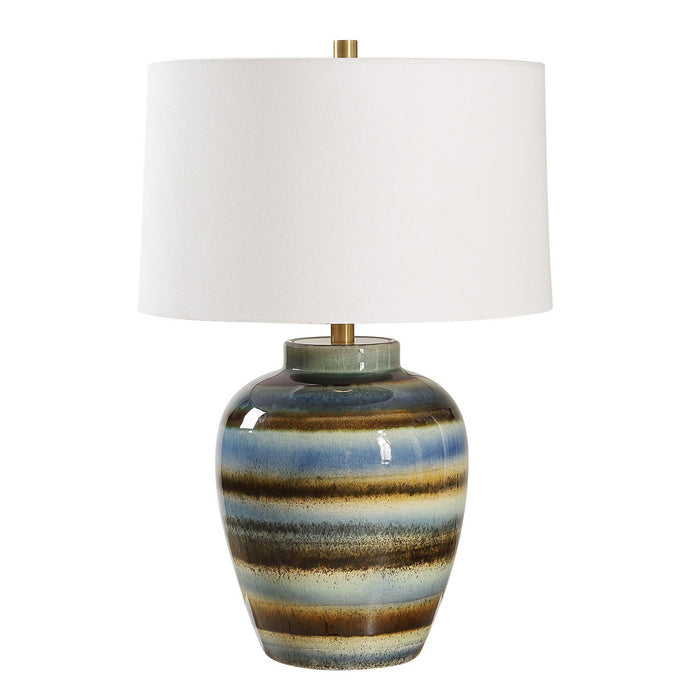 Uttermost 30493 One Light Table Lamp, Antique Brass