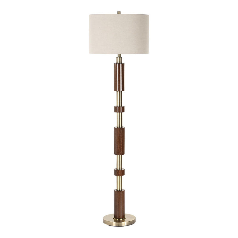 Uttermost 30516-1 One Light Floor Lamp, Brass