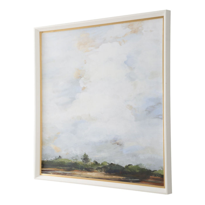Uttermost 32383 Landscape Print, White Wood