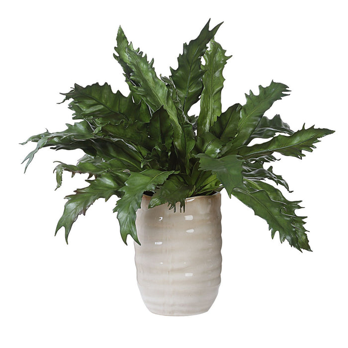 Uttermost 60229 Glazed Pot, Textured Tan