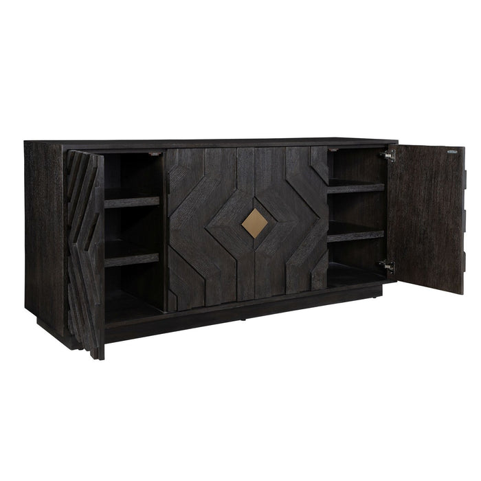 Uttermost 50054 Cabinet, Brushed Gold