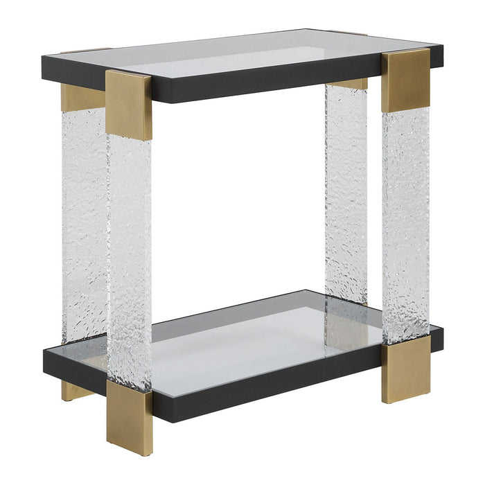 Uttermost 50075 Side Table, Satin Black