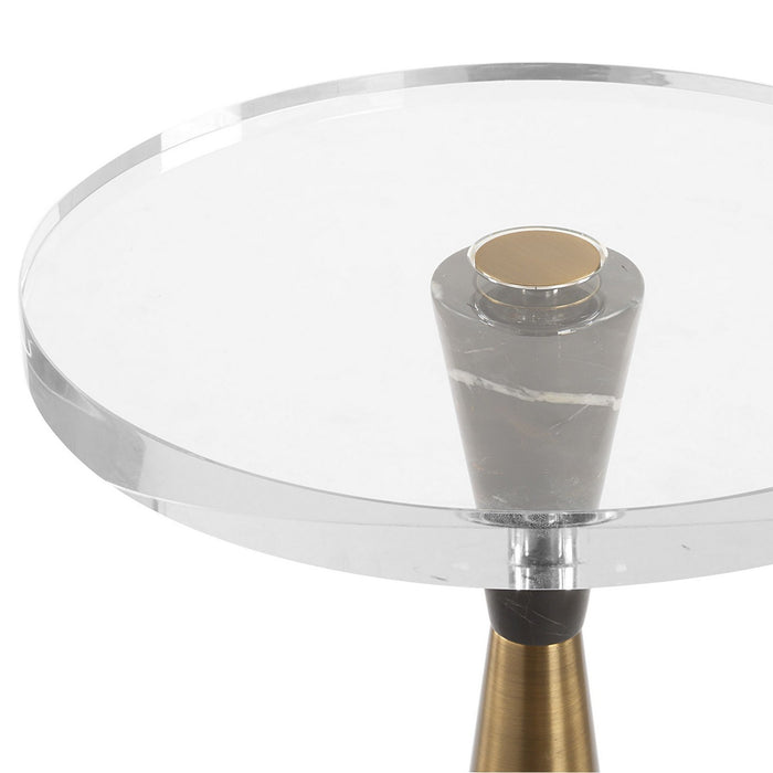 Uttermost 50077 Accent Table, Brushed Brass