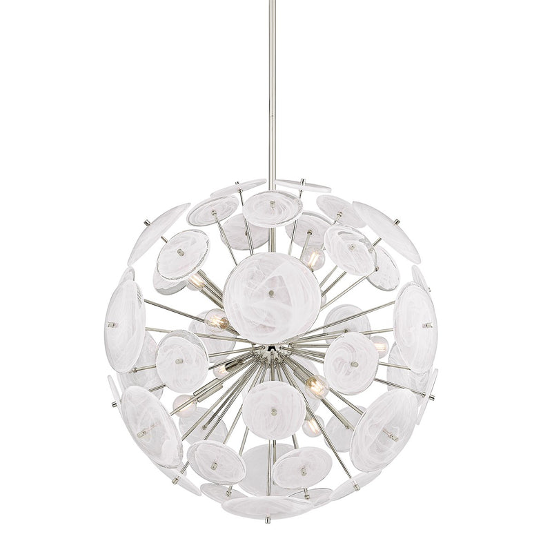 Mitzi H1004809-PN Nine Light Chandelier, Polished Nickel