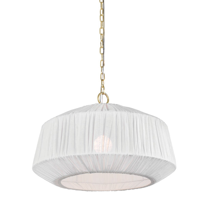 Mitzi H1011701L-AGB One Light Pendant, Aged Brass