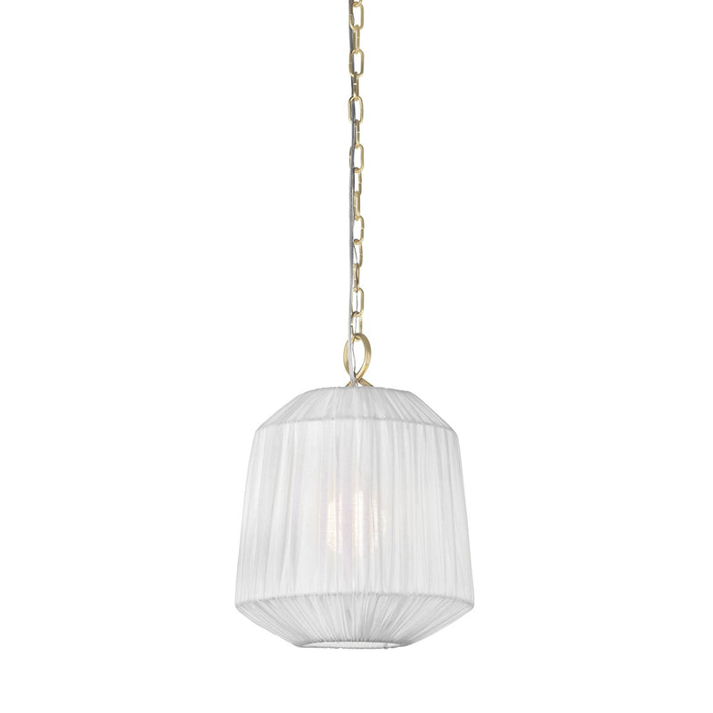 Mitzi H1011701S-AGB One Light Pendant, Aged Brass