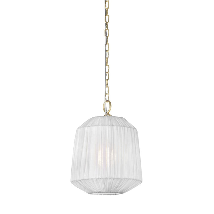 Mitzi H1011701S-AGB One Light Pendant, Aged Brass