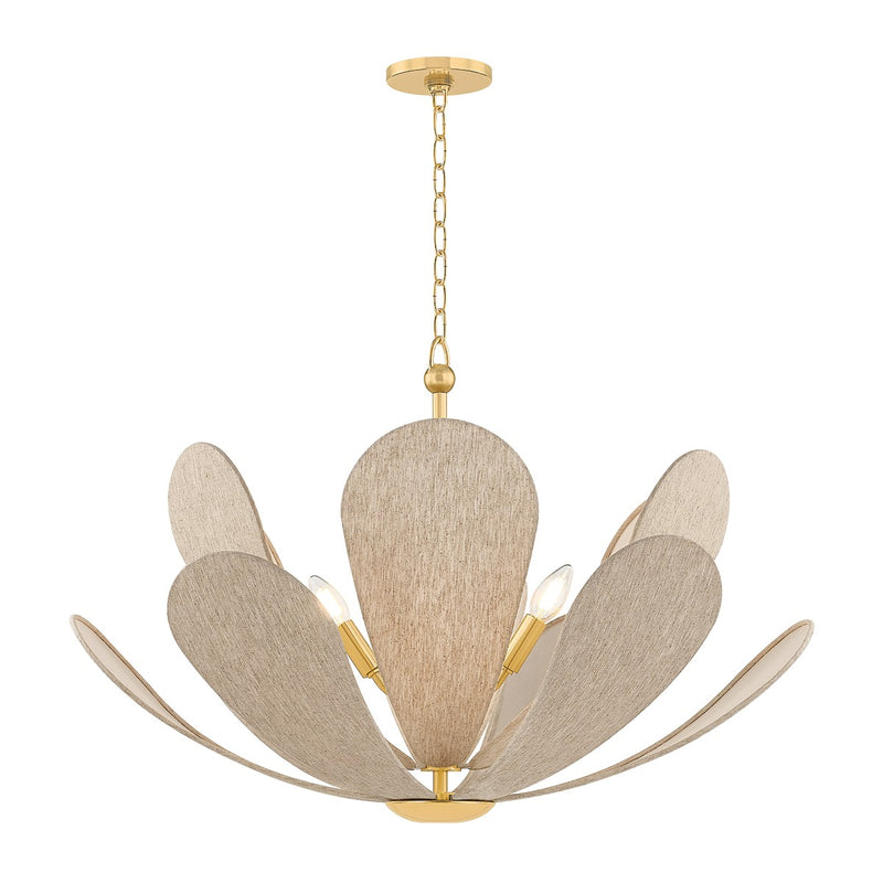 Mitzi H1024806-AGB Six Light Chandelier, Aged Brass