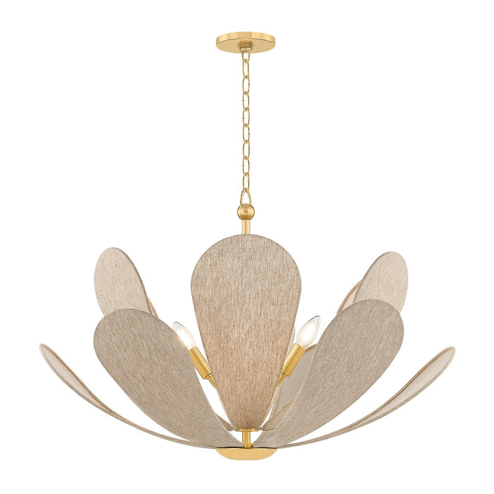 Mitzi H1024806-AGB Six Light Chandelier, Aged Brass