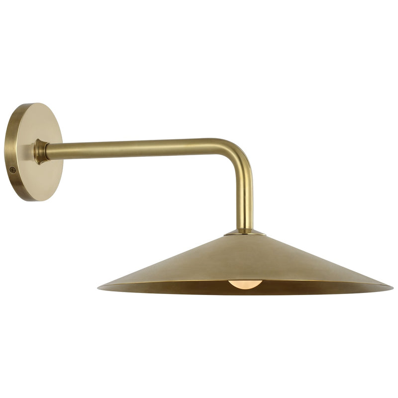 Visual Comfort Signature AL 2030HAB-HAB LED Wall Sconce, Hand-Rubbed Antique Brass