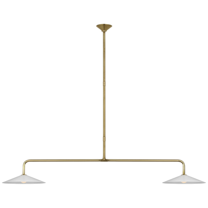 Visual Comfort Signature AL 5035HAB-WG LED Pendant, Hand-Rubbed Antique Brass