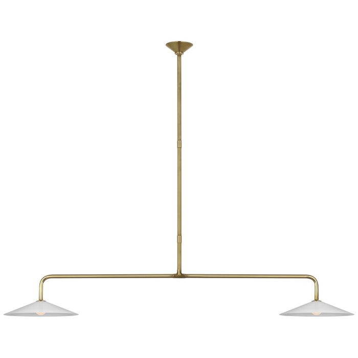 Visual Comfort Signature AL 5035HAB-WG LED Pendant, Hand-Rubbed Antique Brass