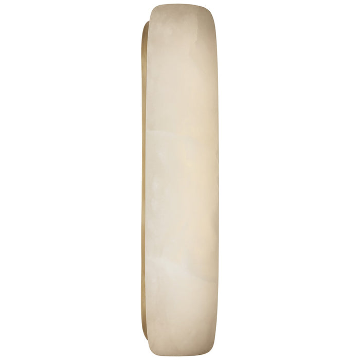 Visual Comfort Signature KW 2670ALB/AB LED Wall Sconce, Alabaster and Antique-Burnished Brass