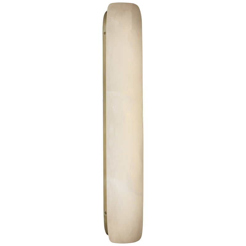 Visual Comfort Signature KW 2671ALB/AB LED Wall Sconce, Alabaster and Antique-Burnished Brass