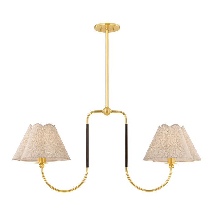Mitzi H1043902-AGB/TRB Two Light Linear Pendant, Aged Brass/True Bronze