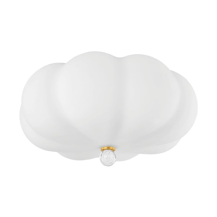 Mitzi H1044502-AGB Three Light Flush Mount, Aged Brass