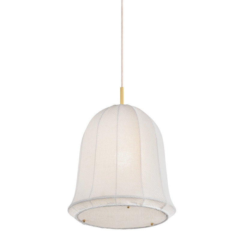 Mitzi H982701-AGB One Light Pendant, Aged Brass