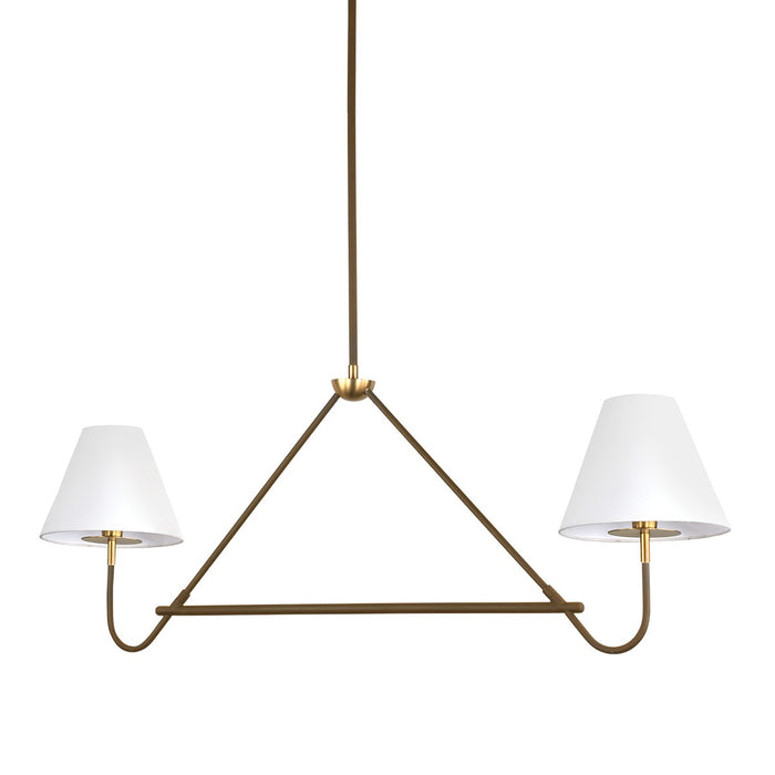 Mitzi H984902-AGB/BRZ Two Light Linear Pendant, Aged Brass/Bronze