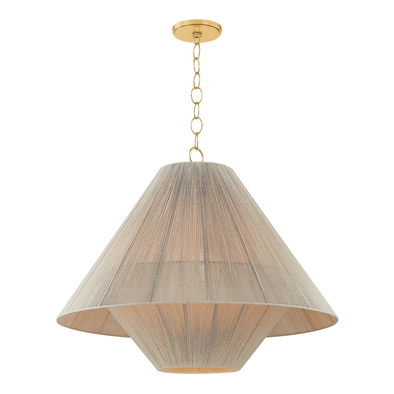 Mitzi H988701L-AGB One Light Pendant, Aged Brass